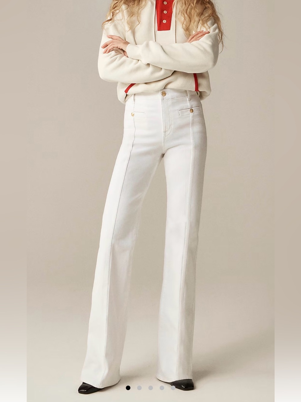 J. Crew New Vintage Flare Jean White Size 26 P